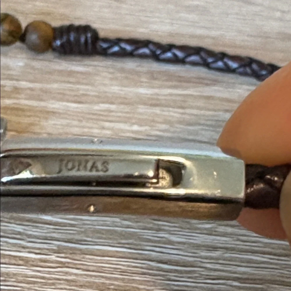 Nordstrom Jonas Studio Hand Knotted Tiger's Eye & Leather Wrap Bracelet NWT